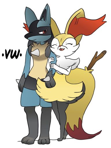 Well, Braixen and Lucario won my last poll so I drew them together ...