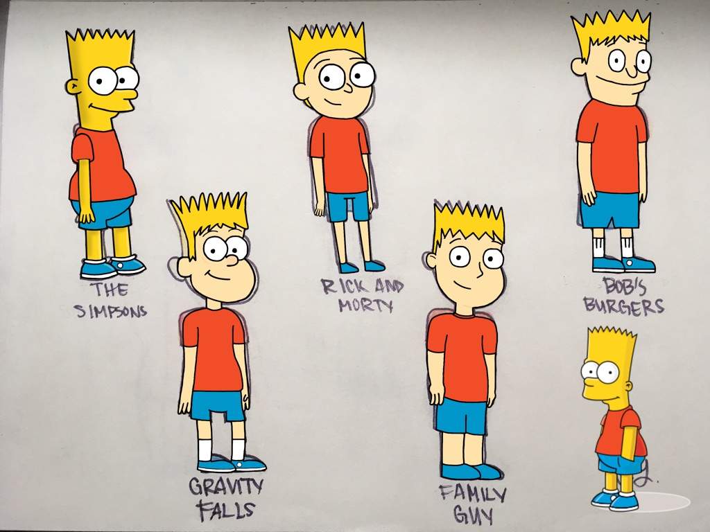 Digital Bart Simpson in Diff Show Styles The Simpsons Amino