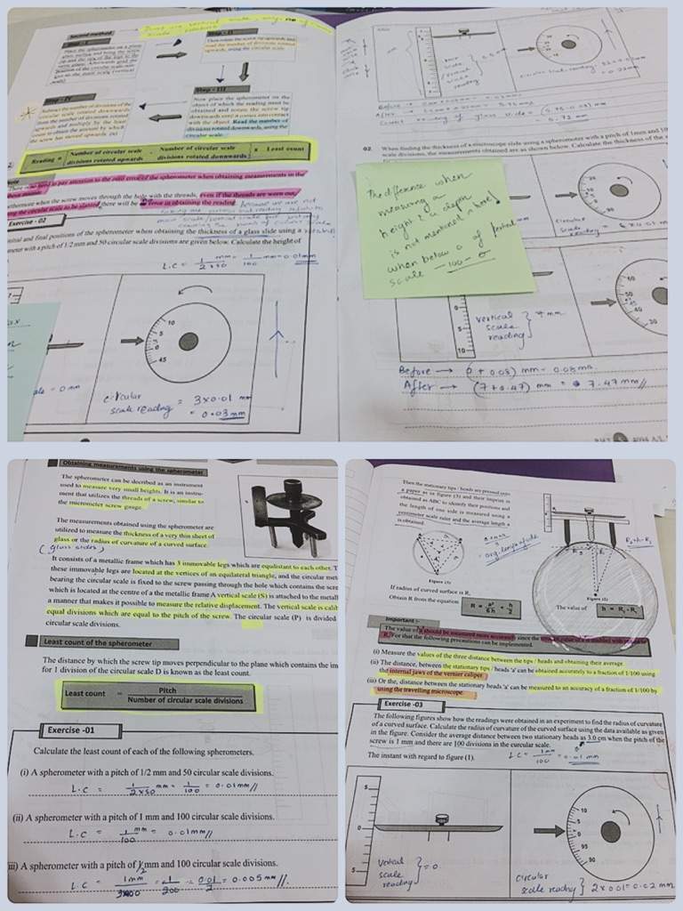 Physics Revision Spherometer Studying Amino Amino