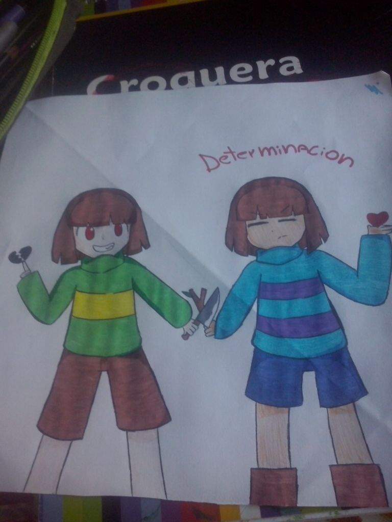 Dibujo Fanart De Frisk Y Chara Undertale Español Amino