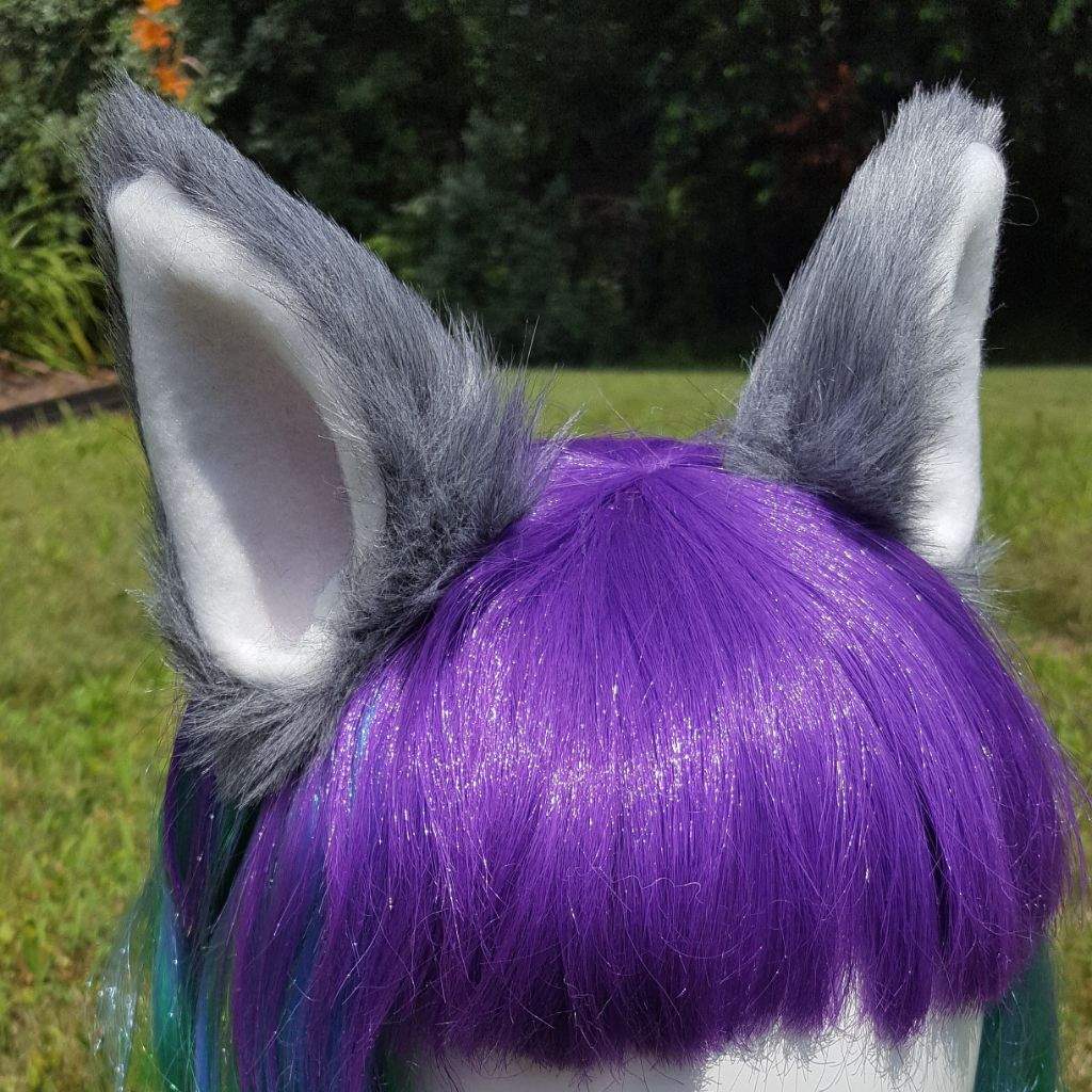 these fluffy grey ears are by far the most popular item i make every halloween this year is no exception