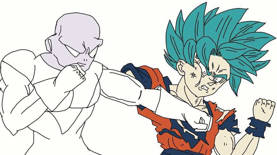 Goku VS Jiren DIGITAL DRAWING | DragonBallZ Amino