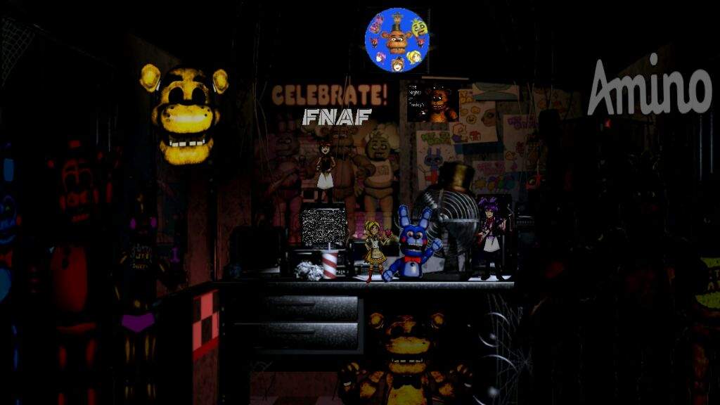 five nights at freddy's security office set