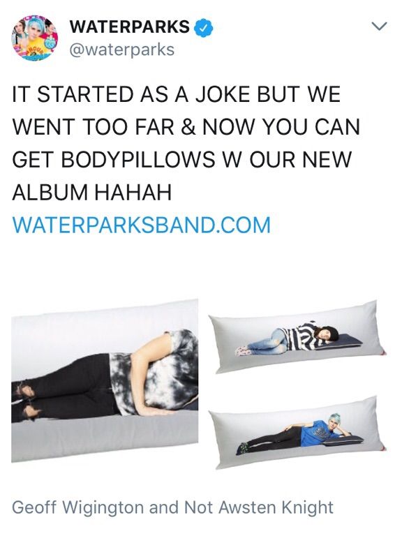 Waterparks Body Pillows Waterparks Amino