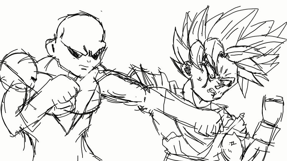 Goku VS Jiren DIGITAL DRAWING | DragonBallZ Amino