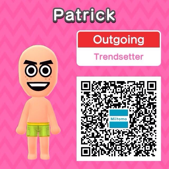 Spongebob Mii QR Code