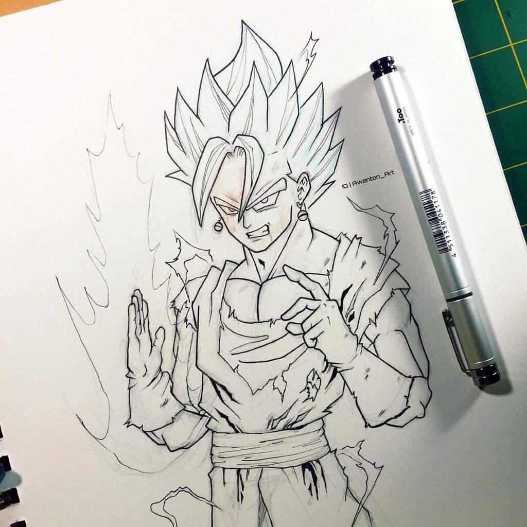 Super Saiyan Blue Vegito Sketch | DragonBallZ Amino