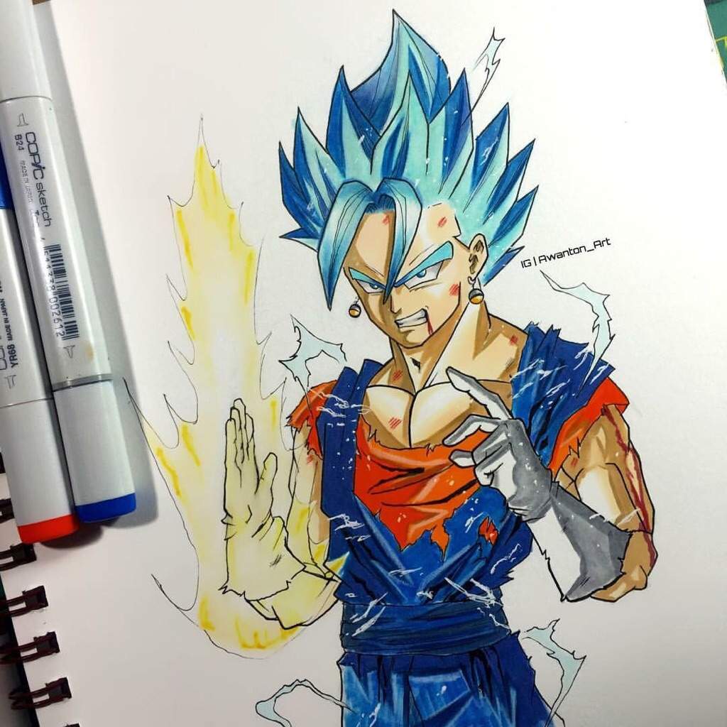 Super Saiyan Blue Vegito Sketch | DragonBallZ Amino