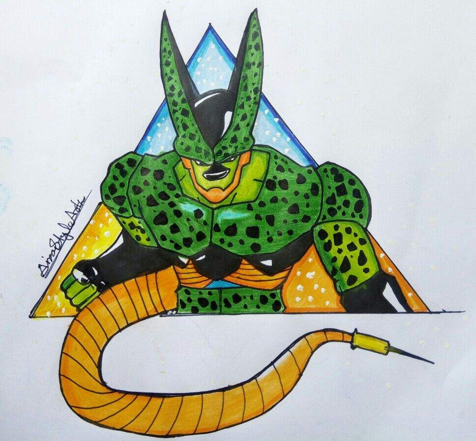 Semi Perfect Cell Drawing DragonBallZ