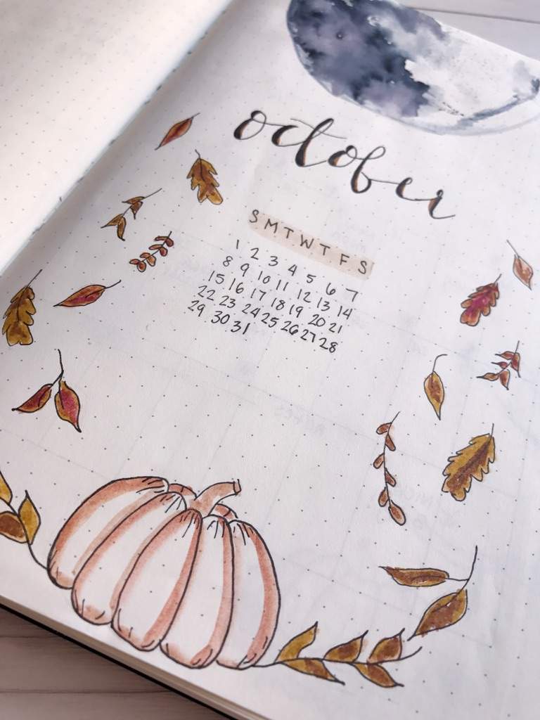 october-bujo-setup-bullet-journal-amino