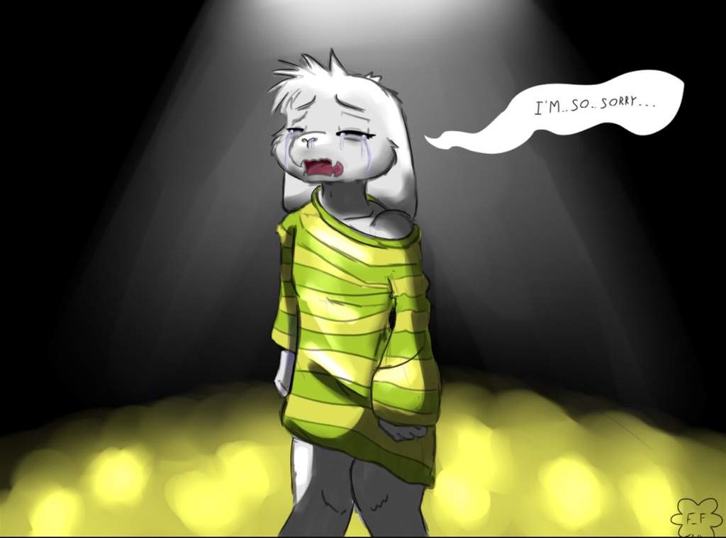 Her soul crys and asriel cries idk why.