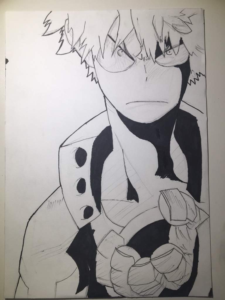 Katsuki bakugo ink sketch | Art Amino