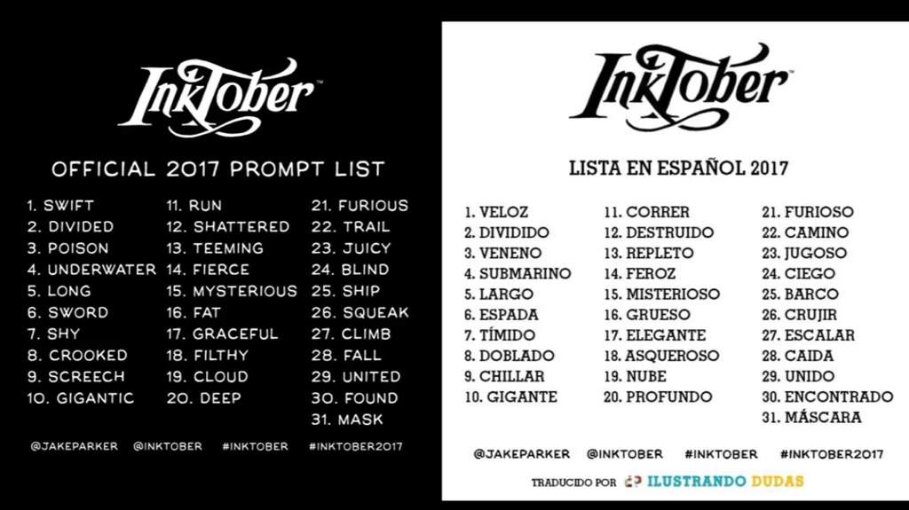 Alguien me pasa la lista de Inktober? | •Arte Amino• Amino