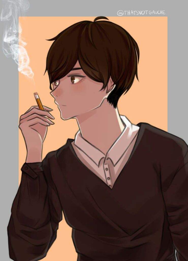 Anime Boy Smoking Cigarette Pfp