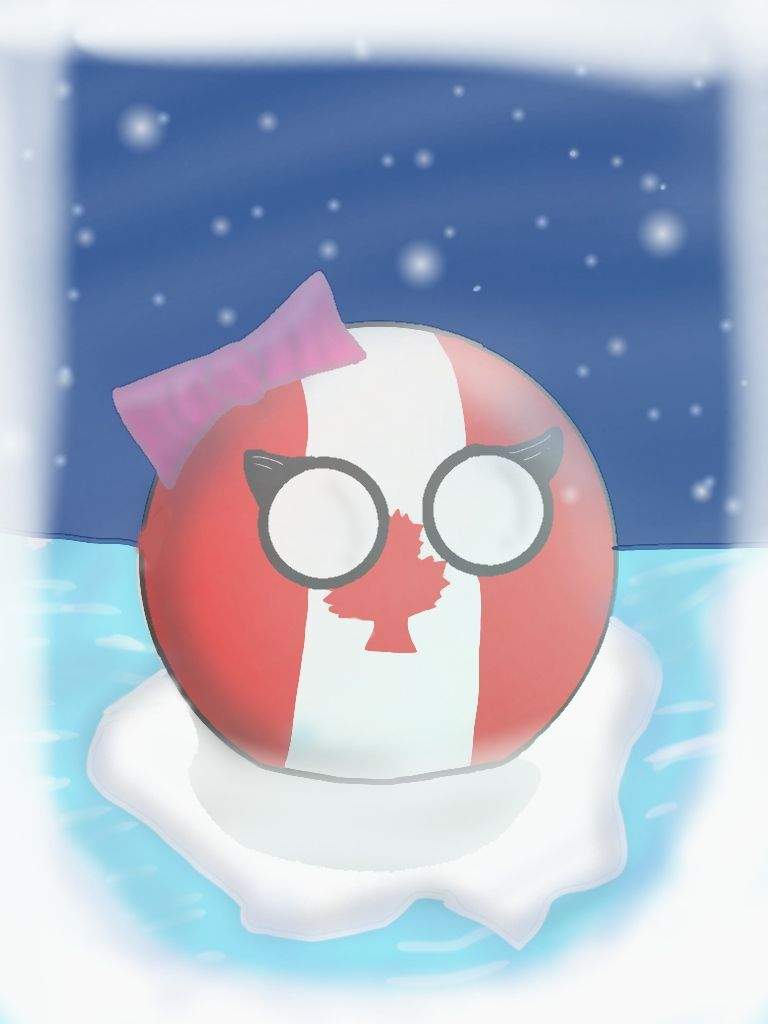 Female-Canada sitting without a reason on an ice sheet | Polandball Amino