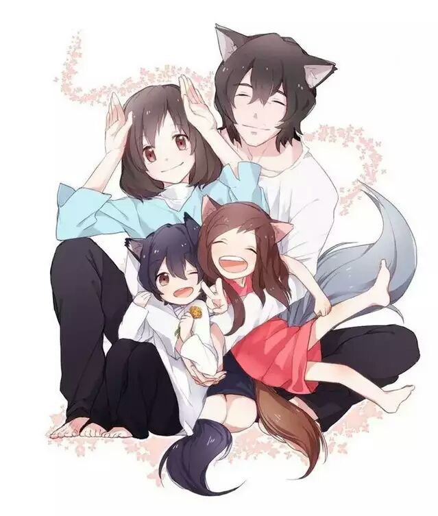Семейное фото аниме