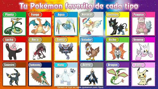 Pokemon Favorito de cada Tipo | •Pokémon• En Español Amino