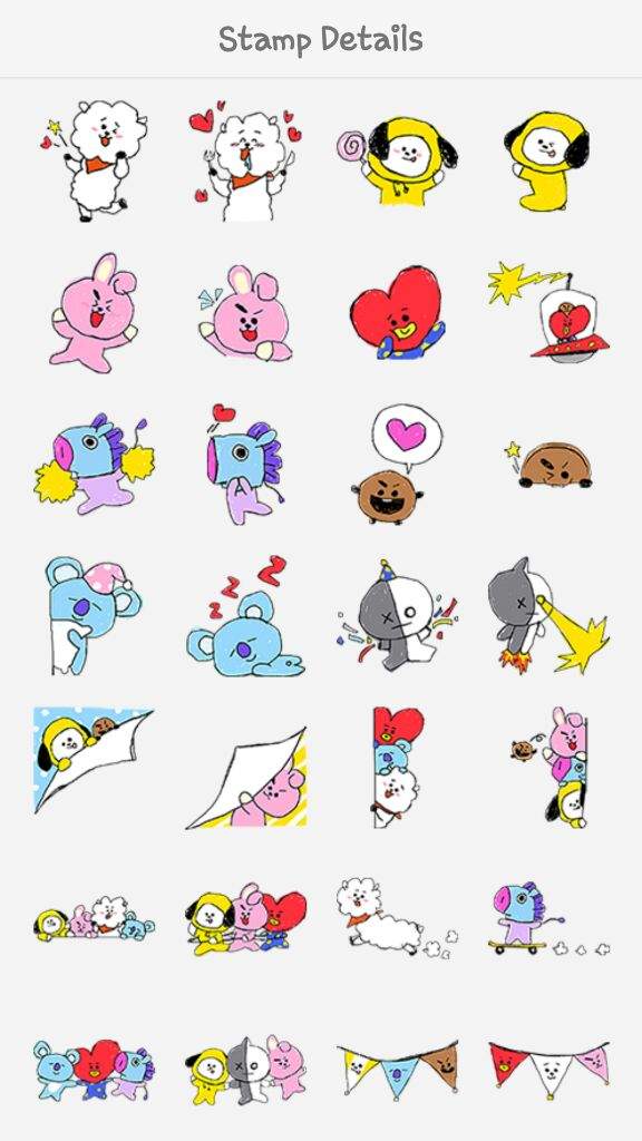 BT21 Stamps on LINE Camera• °• | ARMY's Amino