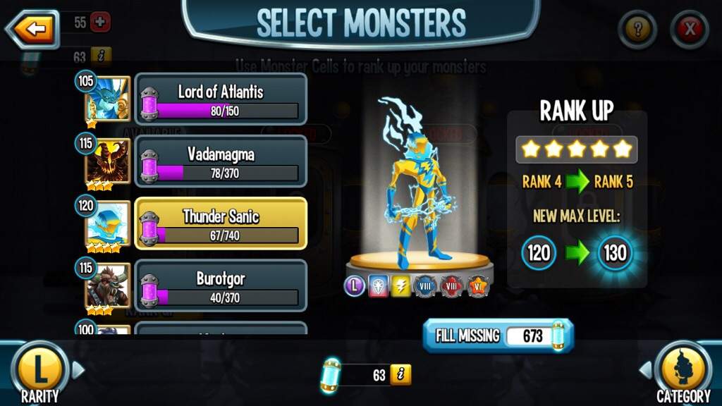 Legends up monster offers level Level