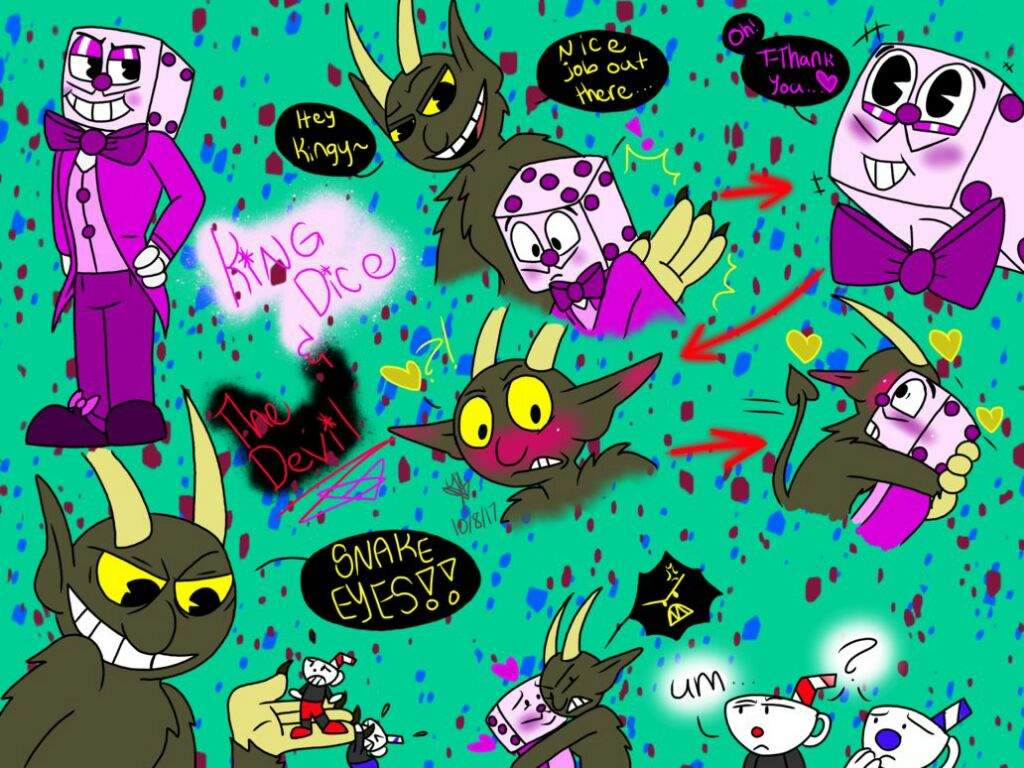 cuphead devil x king dice cuphead devil x king dice