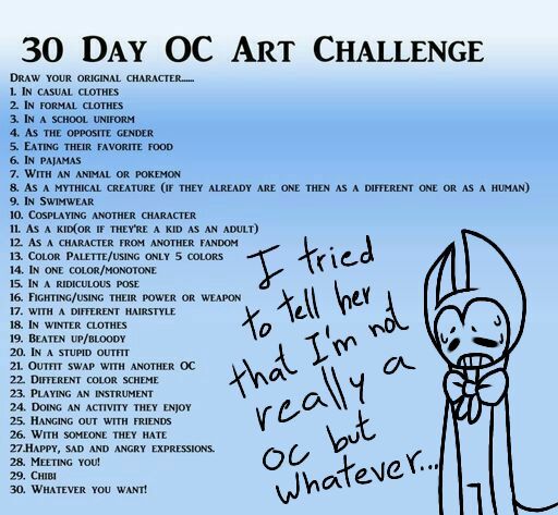 30 Day OC Art Challenge! 