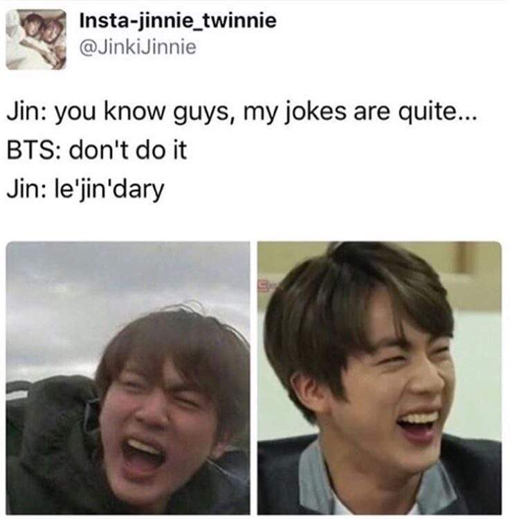 Jin’s Dad Jokes Pt1. | ARMY's Amino