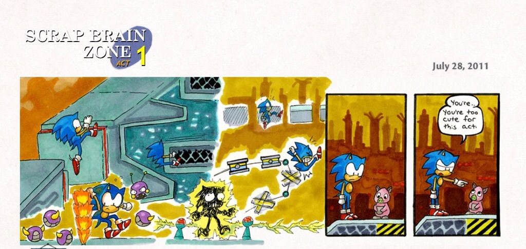 Sonic 1 Comics Scrap Brain Zone Sonic The Hedgehog Amino