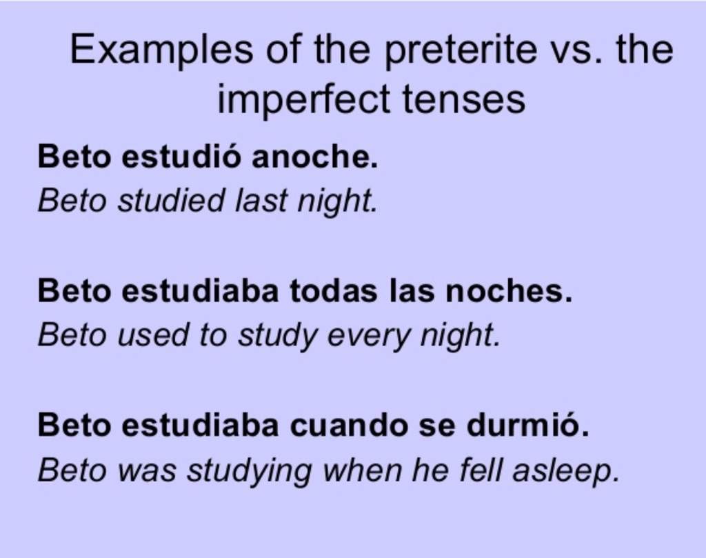 Preterite Vs Imperfect Spanish School Amino 8197