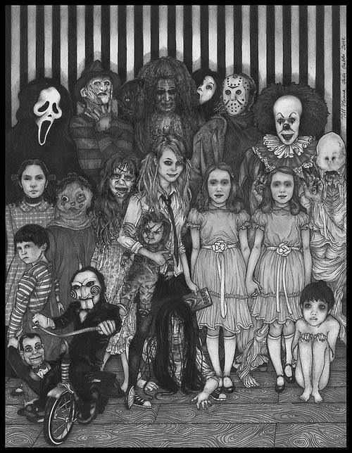 Portrait Of The Horror Family | Horror Amino