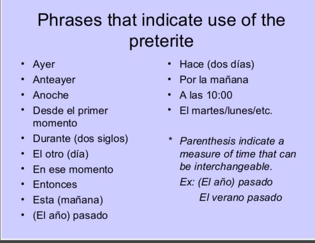 When To Use The Imperfect Vs Preterite