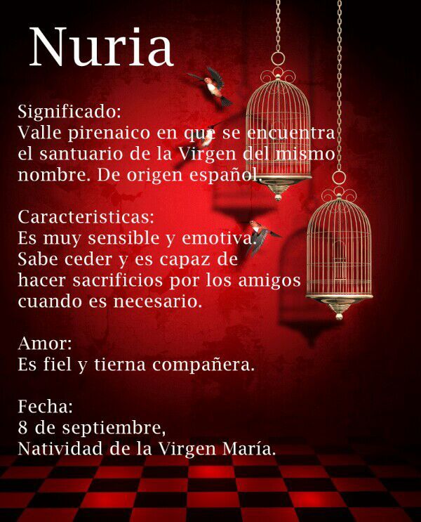 significado nombre nuria
