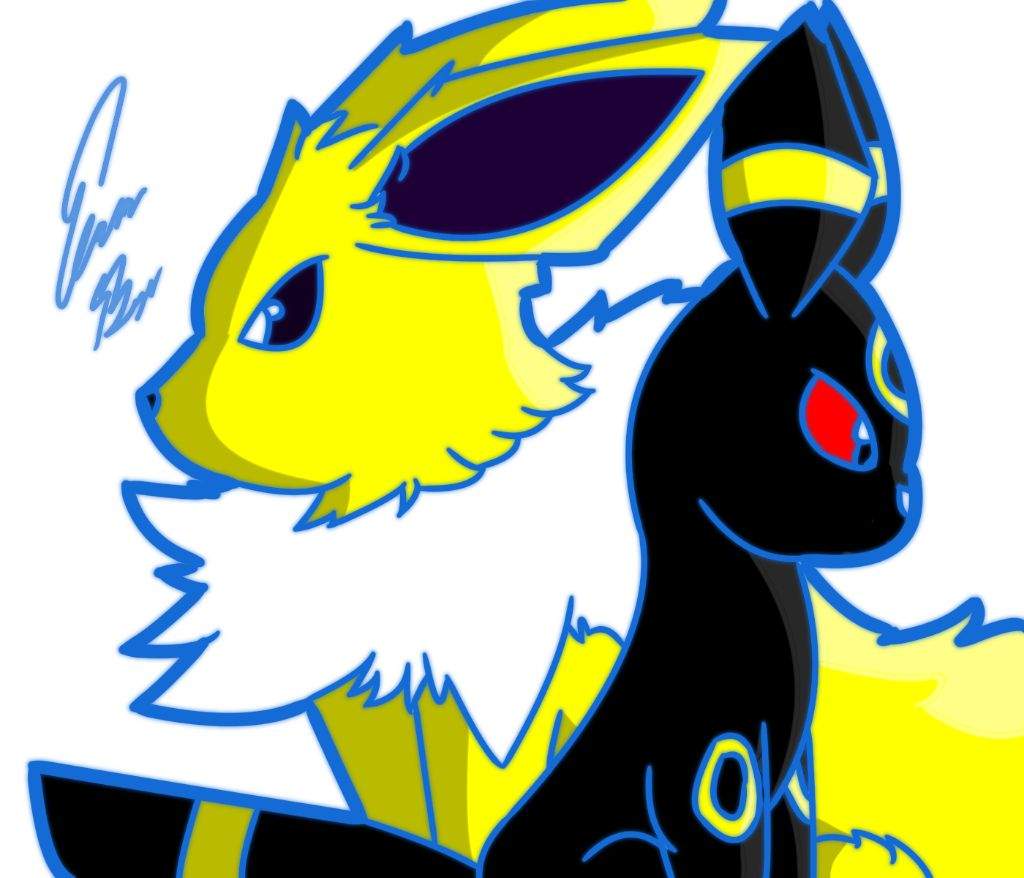 Jolteon And Umbreon My Art Pokemon Amino