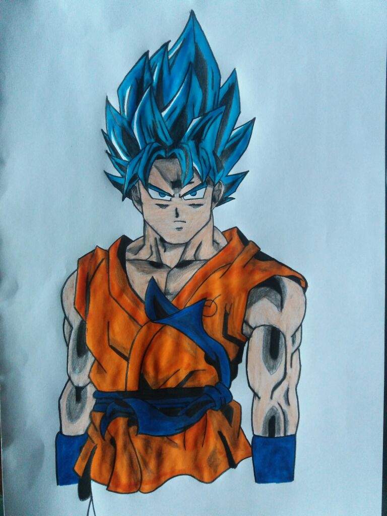 MEU DESENHO #SON GOKU BLUE (DRAGON BALL SUPER) | Comics Português Amino