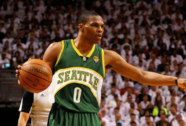 russell westbrook seattle supersonics jersey