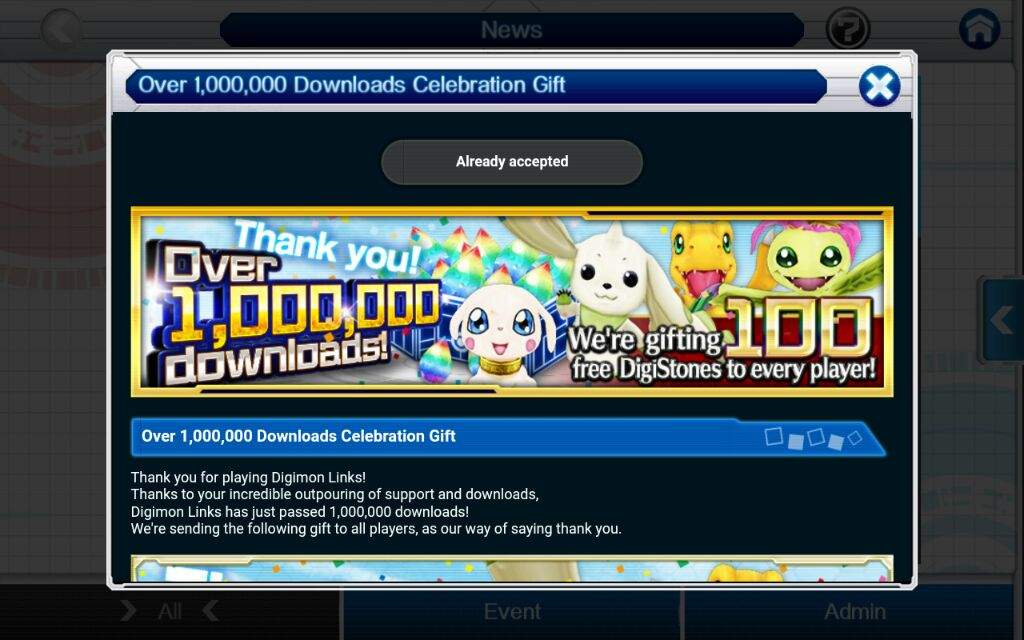 Digimon Links A Thank You Gift Digital Monsters Amino