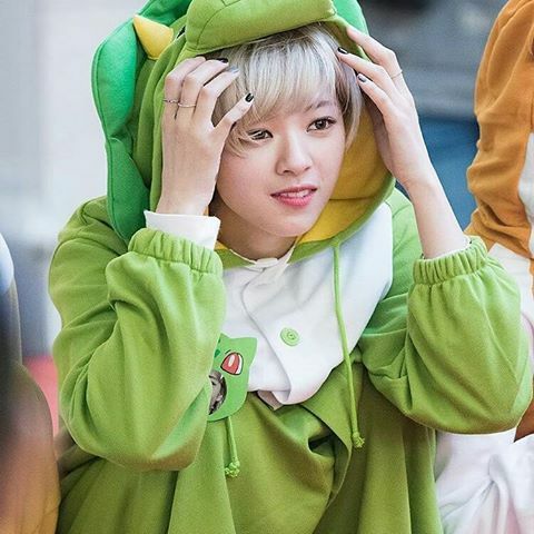 💚💛Dinosaur Onesie Jeongyeon Yoo💛💚 | K-Pop Amino