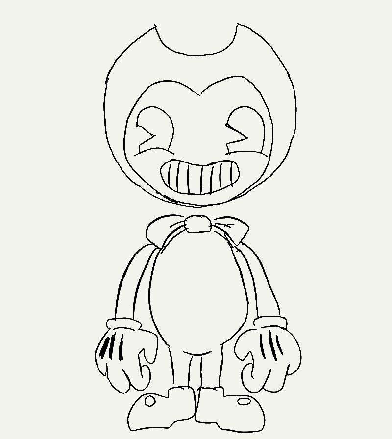 bendy and the ink machine coloring pages cute