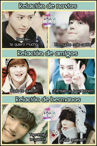 Siempre pasa en la relacion De hermanos 😍😘😙😚👍 👍 | •EXO Amino• Amino