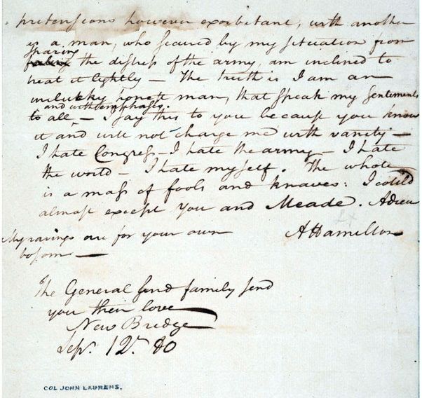 alexander hamilton letters to laurens