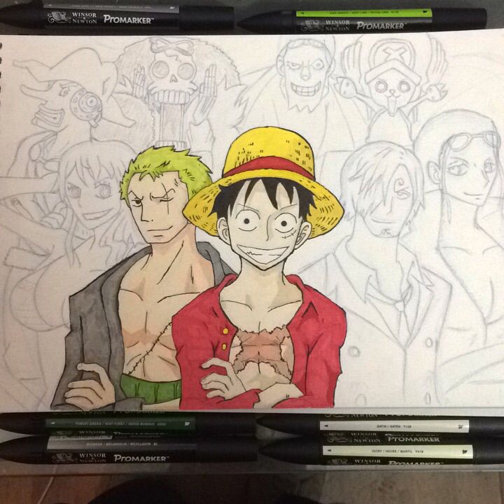 Straw hat crew fanart | One Piece Amino