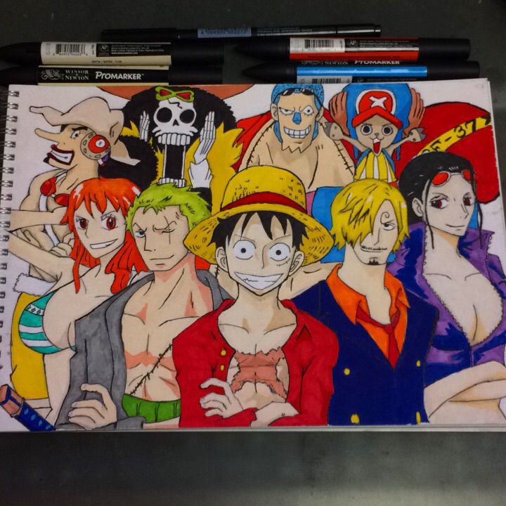 Straw hat crew fanart | One Piece Amino