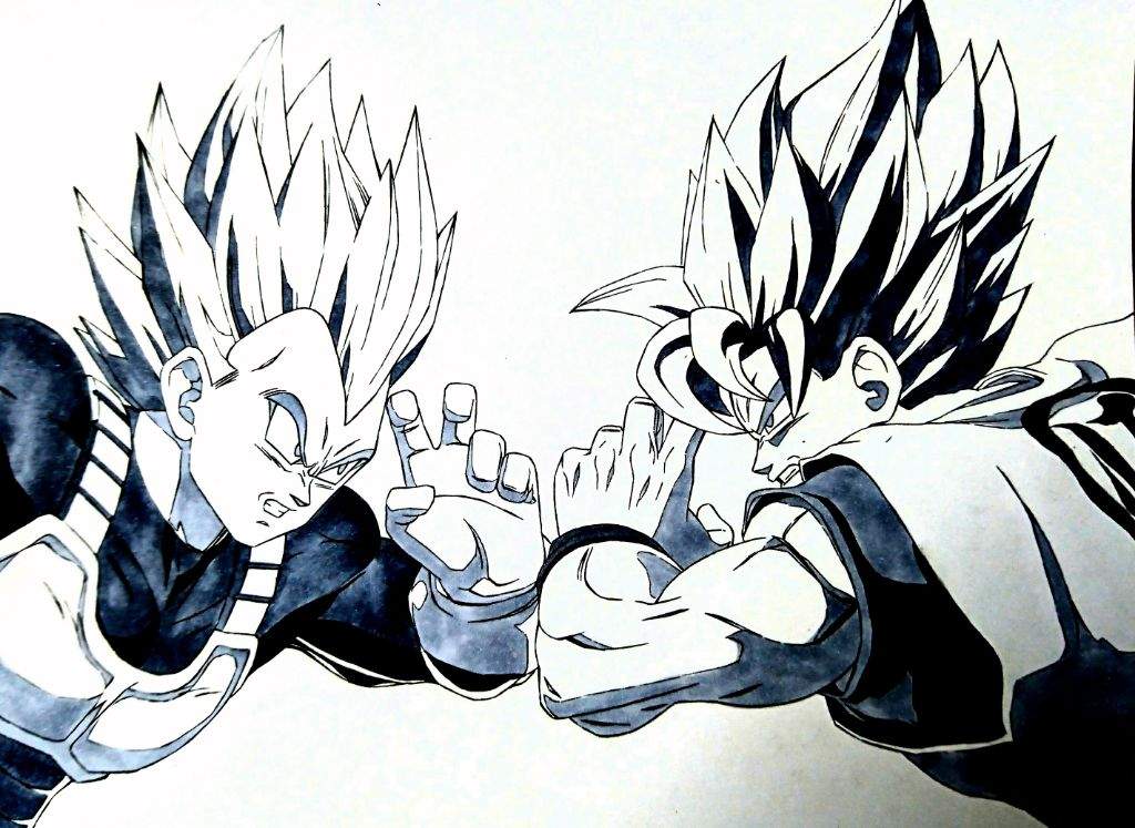 Dragon Ball Super Drawing - Goku vs Vegeta.