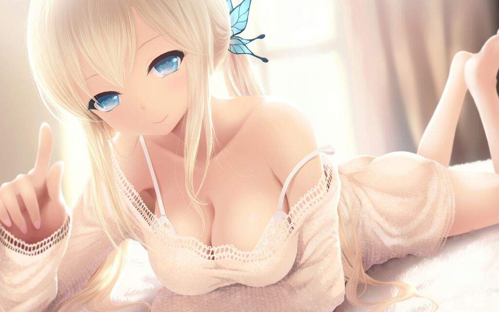 Hot blonde anime girls