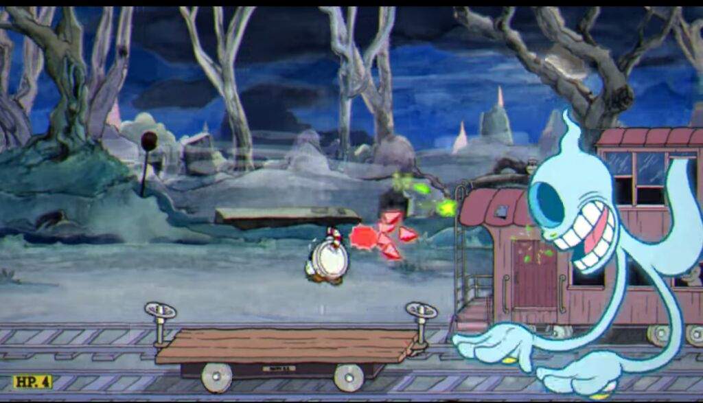 The Phantom Express is the final Inkwell Isle Three boss in the level Railr...