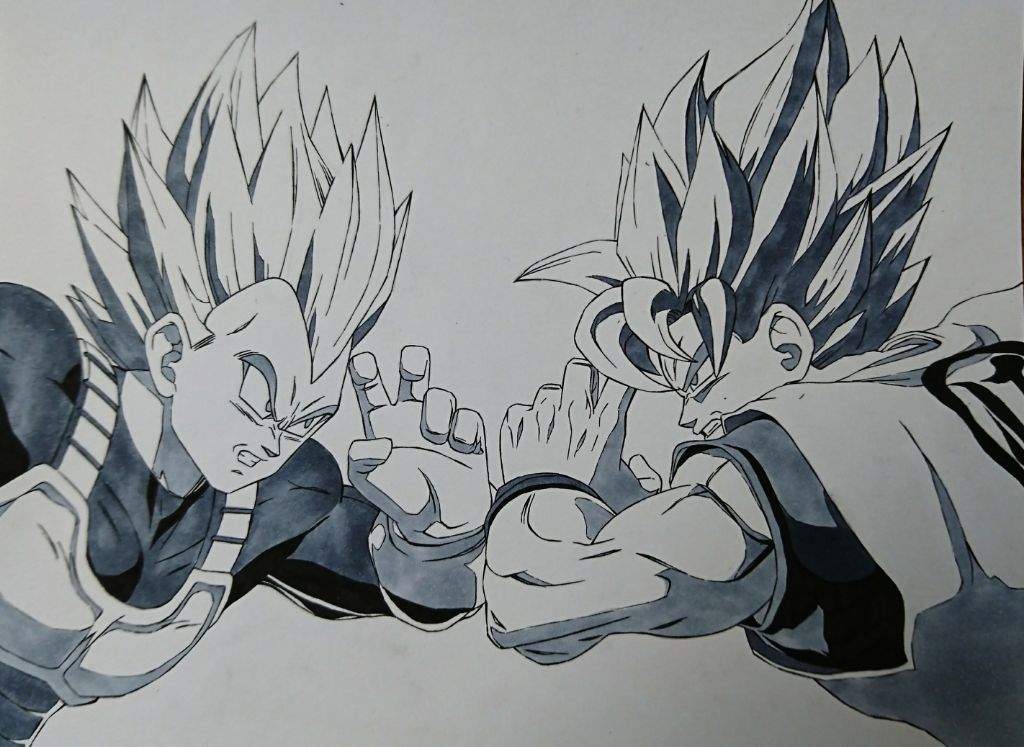 Dragon Ball Super Drawing - Goku vs Vegeta | Anime Amino
