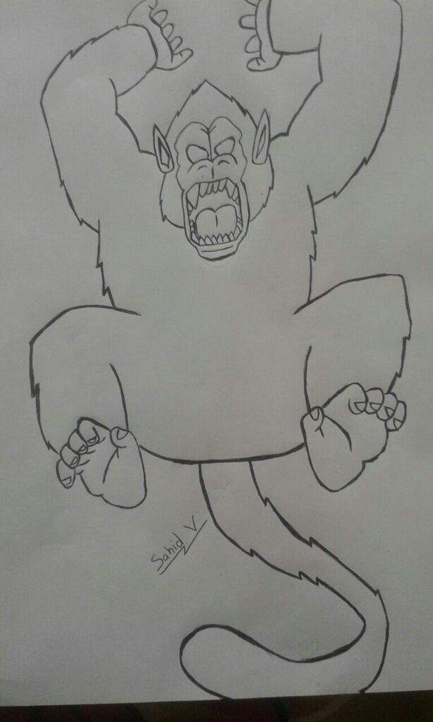 Dibujo de goku ozaru | DRAGON BALL ESPAÑOL Amino Dibujo de goku ozaru | DRAGON BALL ESPAÑOL Amino
