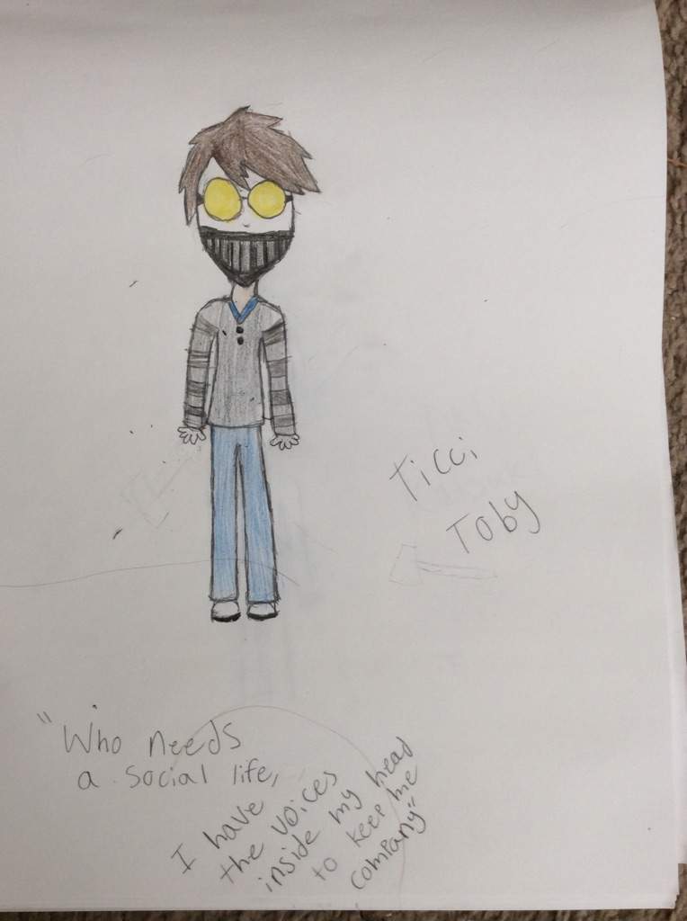 Ticci Toby Drawing Creepypasta Amino