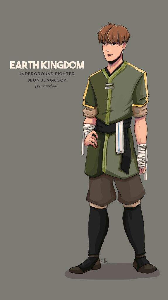 [FANART] bts x avatar: Earthbender Jungkook | ARMY's Amino