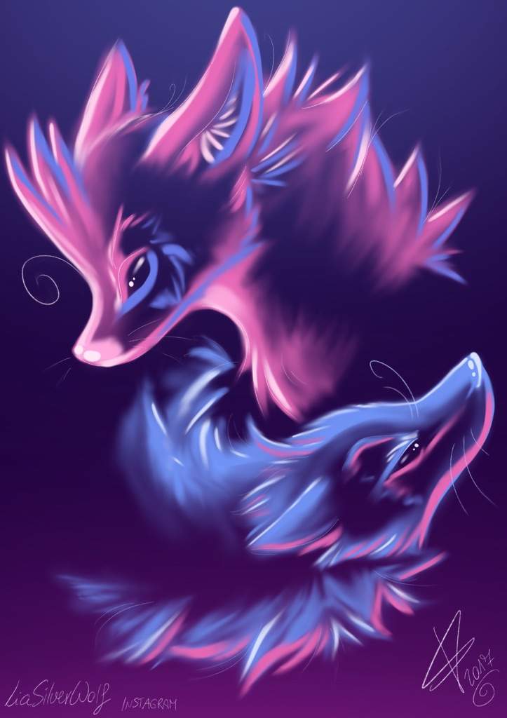 Neon Light Wolf Amino Amino