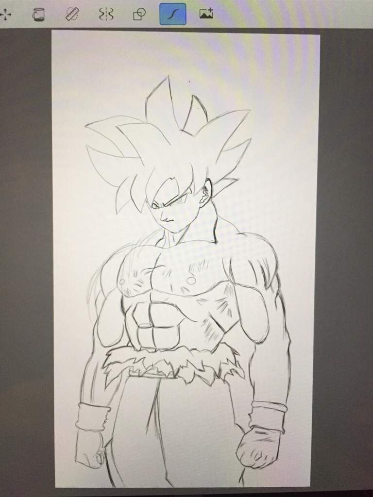 Sketch of goku ultra instinct | DragonBallZ Amino